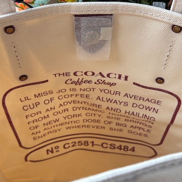 ☕️🍩☕️ THE COACH COFFEE SHOP TOTE ☕️🍩☕️ NWT ☕️🍩☕️ - Picture 13 of 16